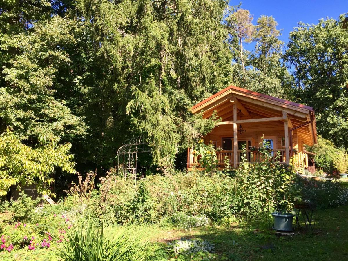 Blockhaus Mit Beheizbarem Badefass Und Infrarotsauna Auf Der Terrasse Chalet Oberschutzen